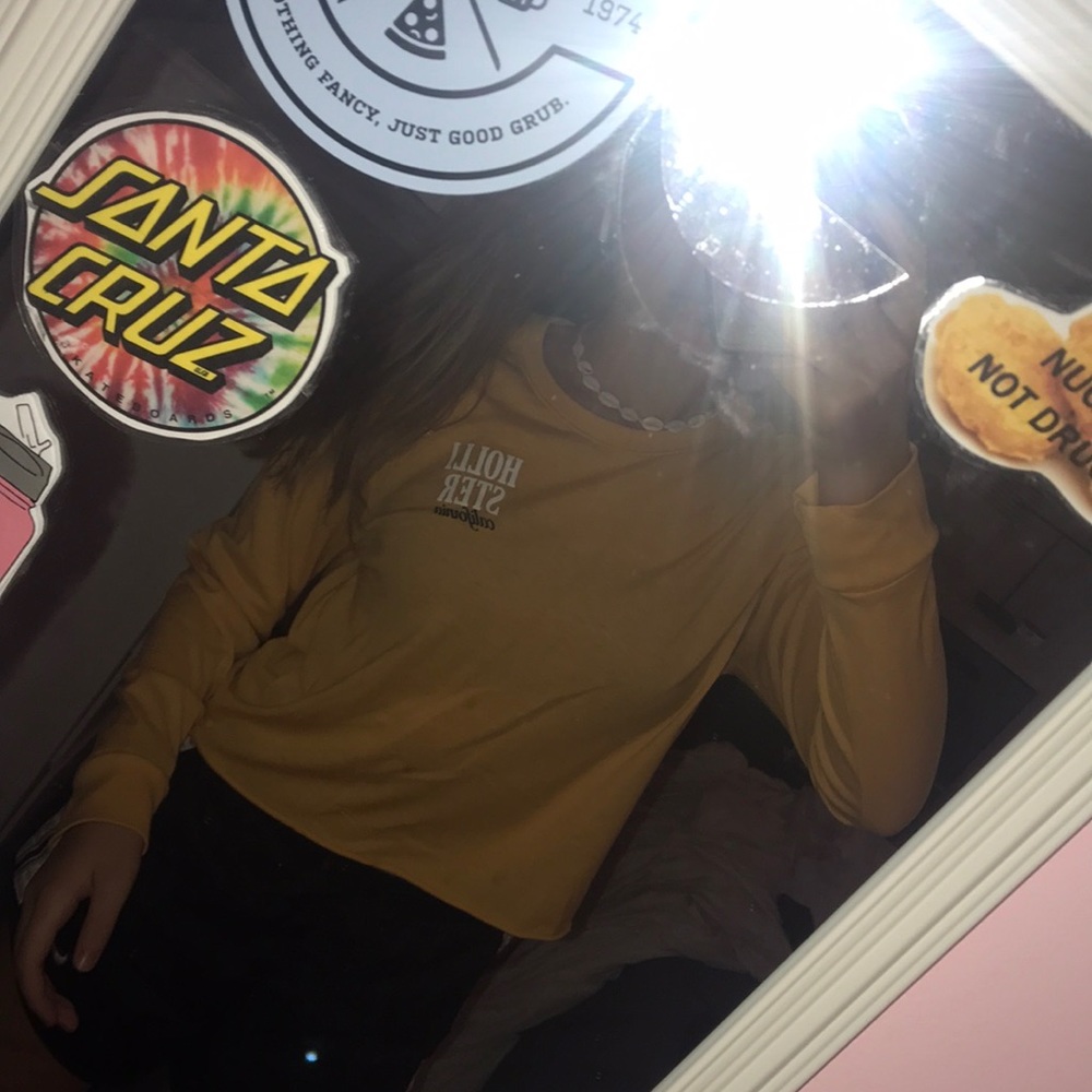 Hollister cropped graphic top